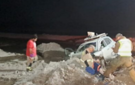 Pozo Almonte: cinco heridos deja accidente en Ruta 5 Norte en medio de activación de una quebrada